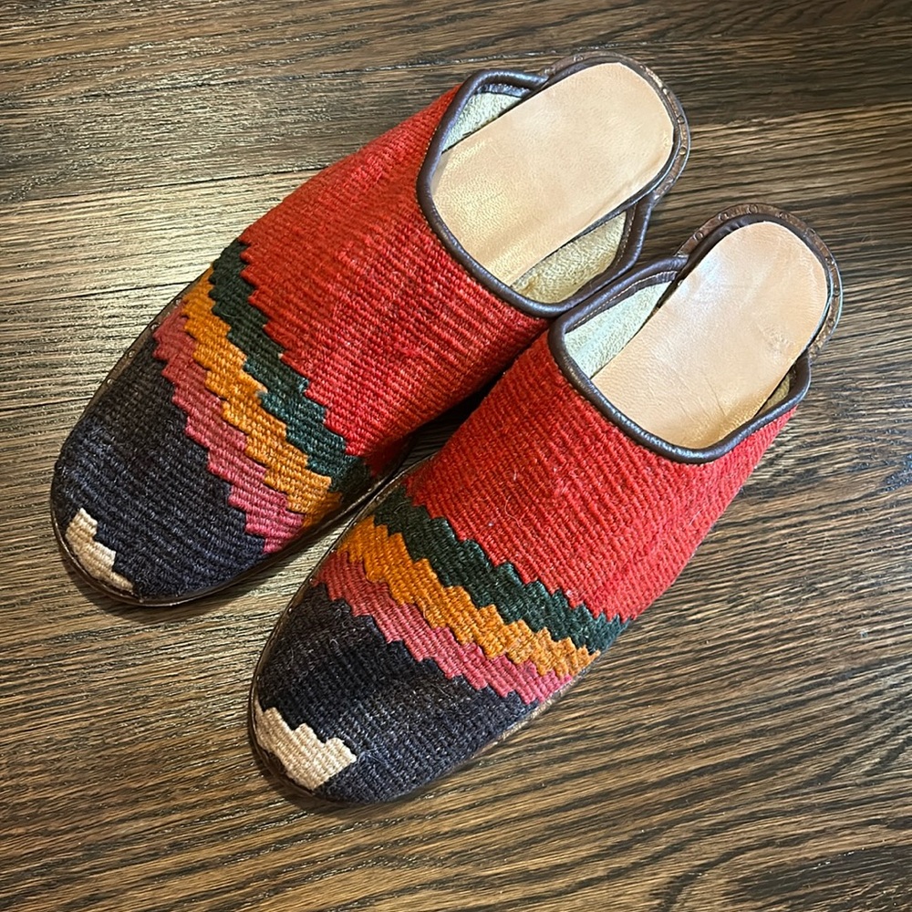 Handmade Turkish Kilim Mules